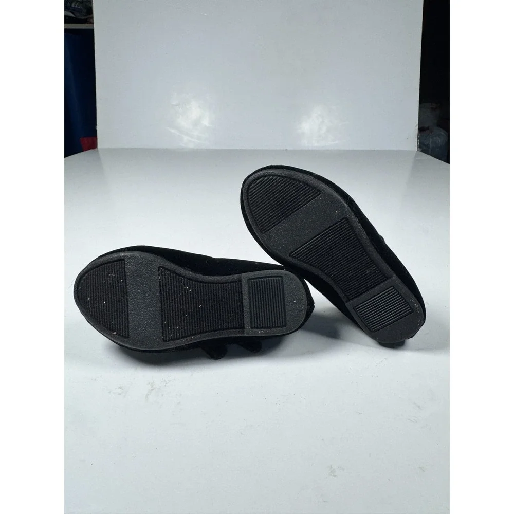 Old Navy Velvet Double-Buckle Ballet Flats Toddler‎ Girls US 12.5 Black Shoes